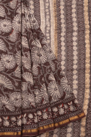 Maroon Jahota Printed Silk Cotton Saree 10072948