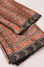 Brown Ethnic Printed Stone Work Modal Silk Saree 10073731
