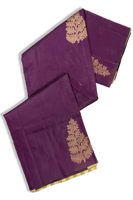Purple Banarasi Vegan Silk Saree 10074000