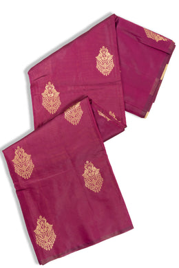 Purple Banarasi Vegan Silk Saree 10074001