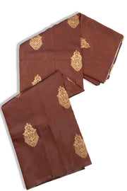 Brown Banarasi Vegan Silk Saree 10074002