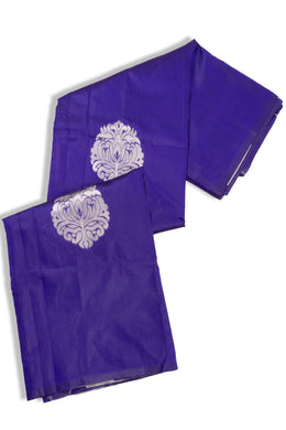 Blue Banarasi Vegan Silk Saree 10074005