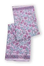 Violet Sanganeri Printed Mulmul Cotton saree 10074070