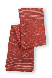 Brown Dabu Printed Mulmul Cotton Saree 10074072