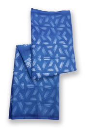 Blue Shibori Dyed Mulmul Cotton Saree 10074089