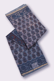 Blue Jahota printed Silk Cotton Saree 10074126
