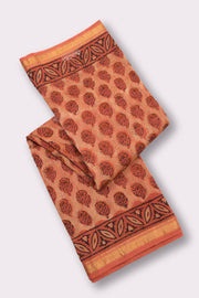 Brown Vanaspathi Printed Silk Cotton Saree 10074128