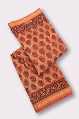 Brown Vanaspathi Printed Silk Cotton Saree 10074128