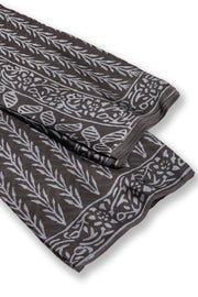 Black Jahota Print Modal Vegan Silk Saree 10074148