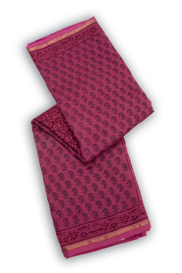 Pink Bagh Printed Silk Cotton Saree 10074199