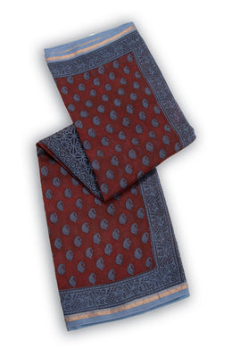Maroon Bagh Printed Silk Cotton Saree 10074201