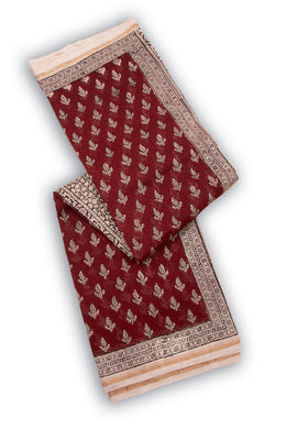 Maroon Bagh Printed Silk Cotton Saree 10074206