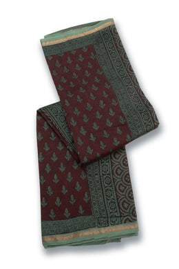 Maroon Bagh Printed Silk Cotton Saree 10074208