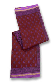 Maroon Bagh Printed Silk Cotton Saree 10074209