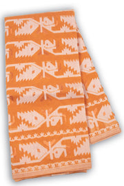 Orange Handloom Jamdani Style Cotton Saree 10074226