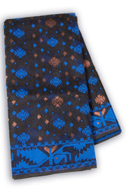 Black Handloom Jamdani Style Cotton Saree 10074227