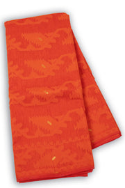 Orange Handloom Jamdani Style Cotton Saree 10074372