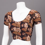 Brown Hand Block Jahota Printed Cotton Blouse 10074486