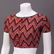 Pink Hand Block Jahota Printed Cotton Blouse 10074491