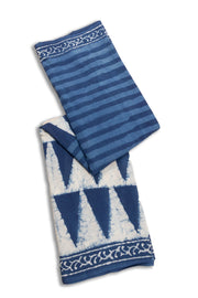 Indigo Blue Dyed Mulmul Cotton Saree 10075057