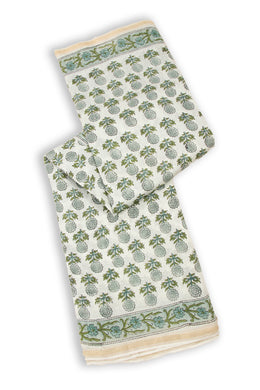 Green Sanganeri Printed Silk Cotton Saree 10075710