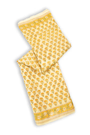 Yellow Sanganeri Printed Silk Cotton Saree 10075712