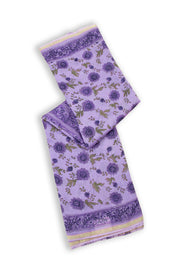 Purple Sanganeri Printed Silk Cotton Saree  10075717