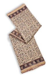 Cream Sanganeri Printed Silk Cotton Saree 10075718