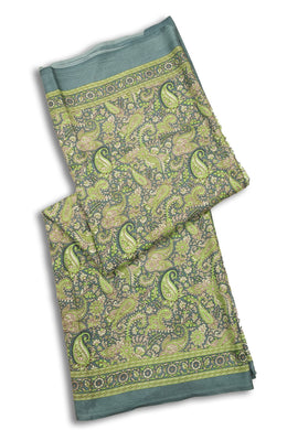 Green Kashmiri Printed Silk Saree 10075985