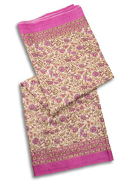 Cream Kashmiri Printed Silk Saree 10075989