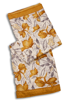 Cream Kashmiri Printed Silk Saree 10075990