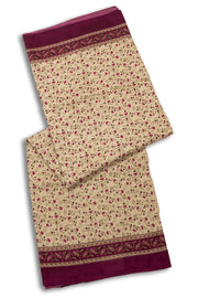 Cream Kashmiri Printed Silk Saree 10075991