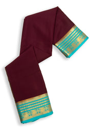 Purple Mysore Crepe Silk Saree With Zari Border 10076242