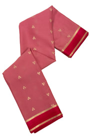 Pink Mysore Crepe Silk Saree With Floral Motifs 10076255