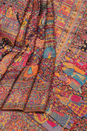 Black Handloom Kashmir Kani Silk Saree 10076301