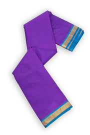 Grape Royale Purple Kanjivaram Pure Silk Saree With Golden Zari Border 10076739