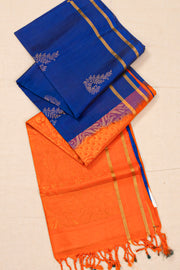 Ocean Royale Blue Handloom Kanjivaram Soft Silk Saree 10076791