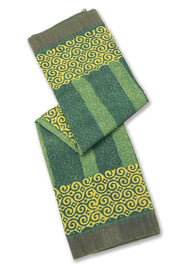 Green Dabu Printed Silk Cotton Saree 10077029