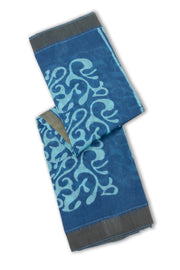 Blue Dabu Printed Silk Cotton Saree 10077034