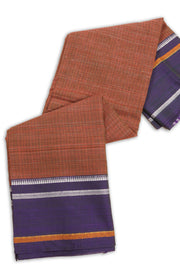 Brown Handloom Narayanpet Cotton Saree Without Blouse 10064362 