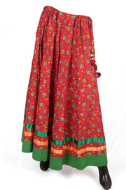 Printed Kalidar Cotton Skirt 10055168