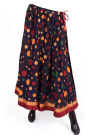 Hand Block Printed Kalidar Cotton Skirt 10055171