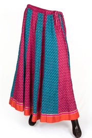 Hand Block Printed Kalidar Cotton Skirt 10055174