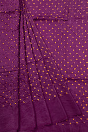 Maroon Mulberry Silk Saree With Contrast blouse 10073071