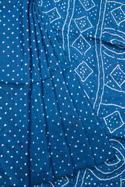 Blue Mulberry Silk Saree With Mukaish work 10073085