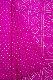 Pink Mulberry Silk Saree With Mukaish work 10073086