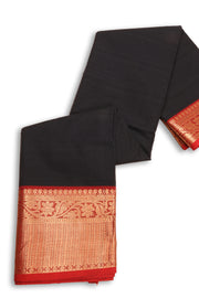 Black Handloom Chettinad Cotton Saree 10064233 