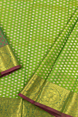 1 Year Size Pure Zari Kanchipuram Pattu Pavadai Material 10054631