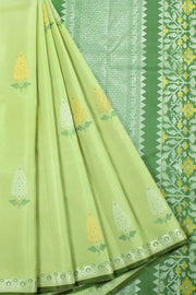 Mint Green Pure Zari Kanjivaram Silk Saree 10062478