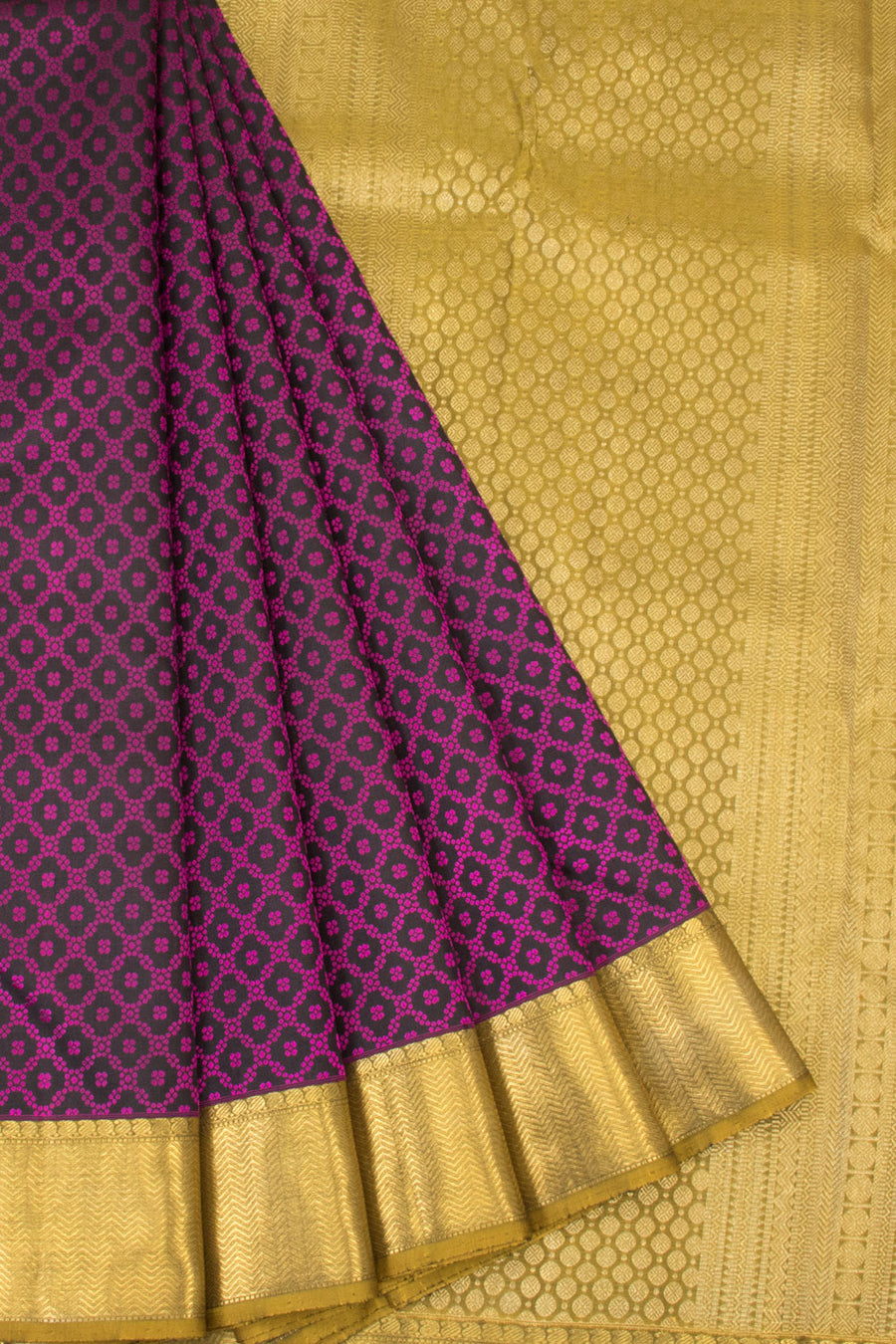 Purple Handloom Kanjivaram Silk Saree  - Avishya